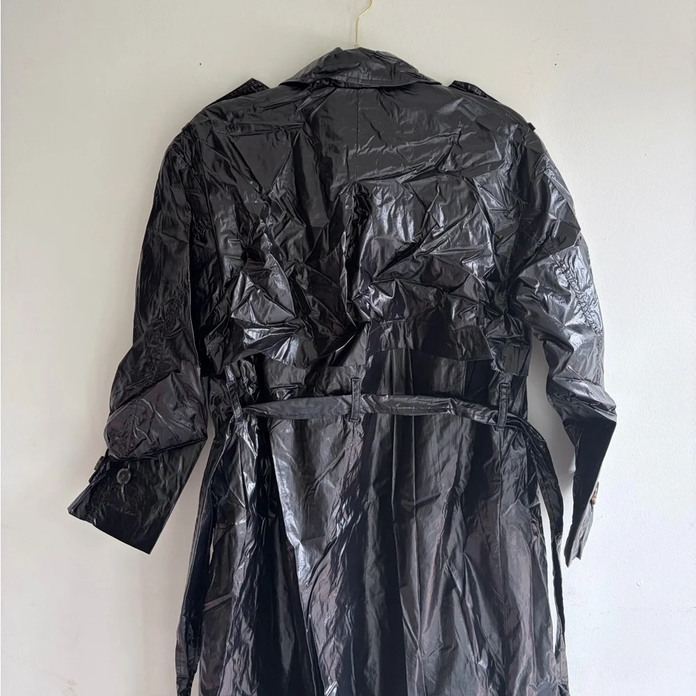 J. CREW Rain-or-Shine Black Trench Coat Size XS